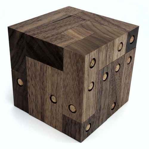 Logical Progression Interlocking Cube (Walnut) by Rick Eason (RPP)