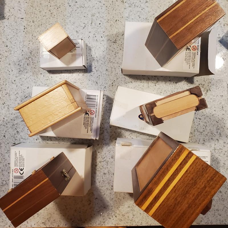 Six Great Trick Puzzle Boxes!