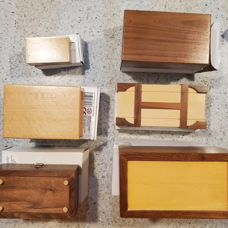 Six Great Trick Puzzle Boxes!