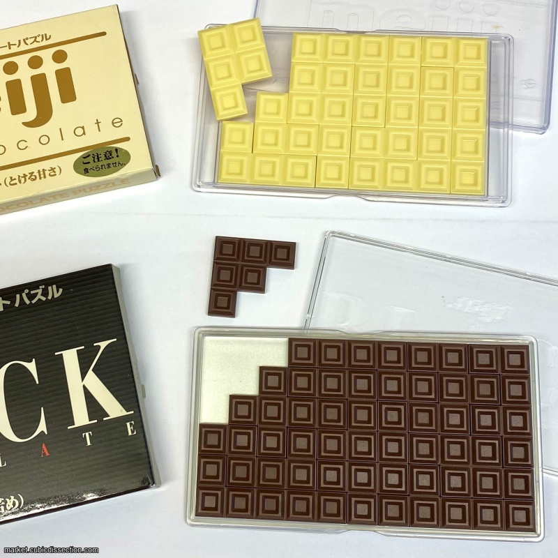 Meiji Chocolate white and black - Hanayama