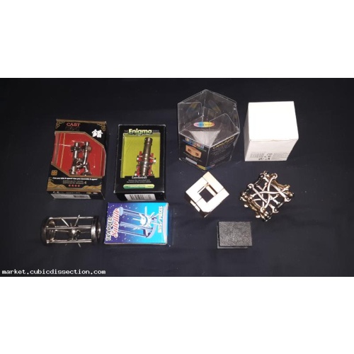 Lot of 6 metal mechanical puzzles