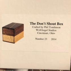 Don&#039;t Shout Box