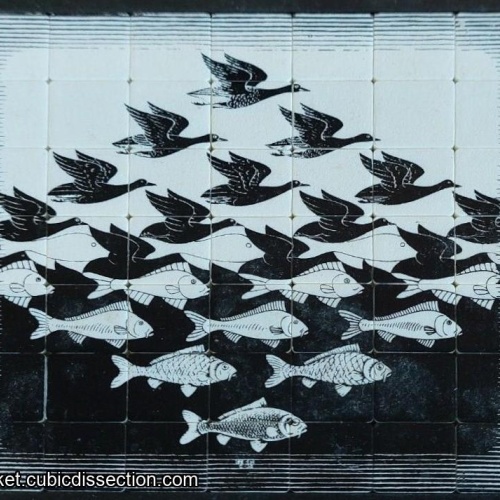 Maurits Cornelis Escher's "Sky and Water I"