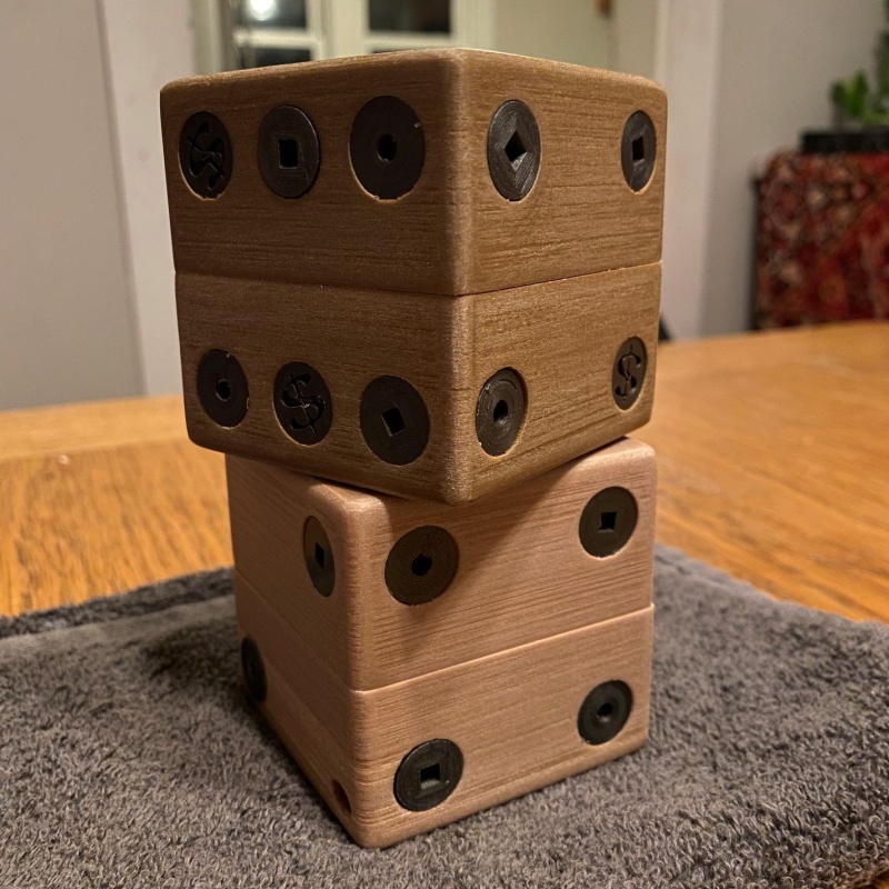 Pair O Dice - Special Wood PLA Version