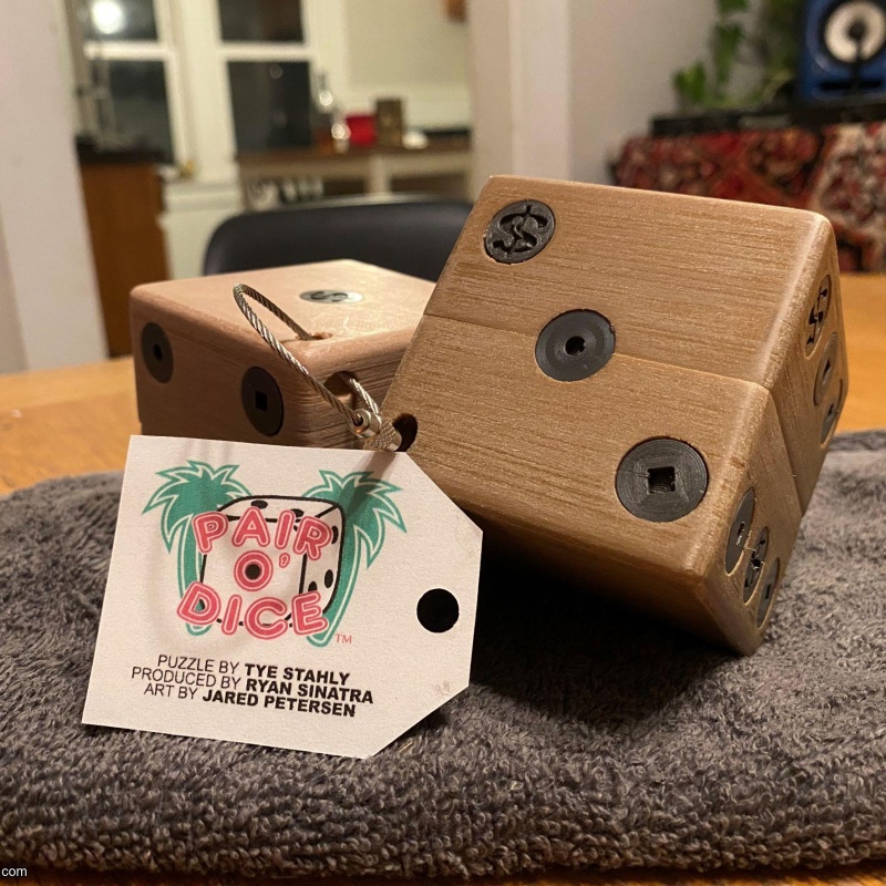 Pair O Dice - Special Wood PLA Version
